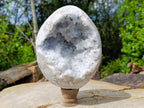 Polished Large Celestite Crystal Geode Egg x 1 From Sakoany, Madagascar
