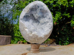 Polished Large Celestite Crystal Geode Egg x 1 From Sakoany, Madagascar