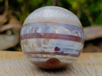 Polished Banded Sardonyx Agate Sphere x 1 From Shashe River, Zimbabwe