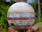 Polished Banded Sardonyx Agate Sphere x 1 From Shashe River, Zimbabwe