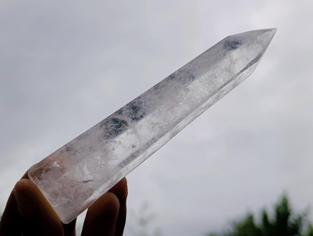 Polished Clear Quartz Crystal Wand x 1 From Madagascar