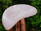 Polished Rose Quartz Crescent Moon Dish x 1 From Ambatondrazaka, Madagascar