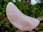 Polished Rose Quartz Crescent Moon Dish x 1 From Ambatondrazaka, Madagascar