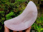 Polished Rose Quartz Crescent Moon Dish x 1 From Ambatondrazaka, Madagascar