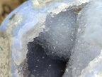Polished XL Blue Lace Agate Geode Display Specimen x 1 From Nsanje, Malawi