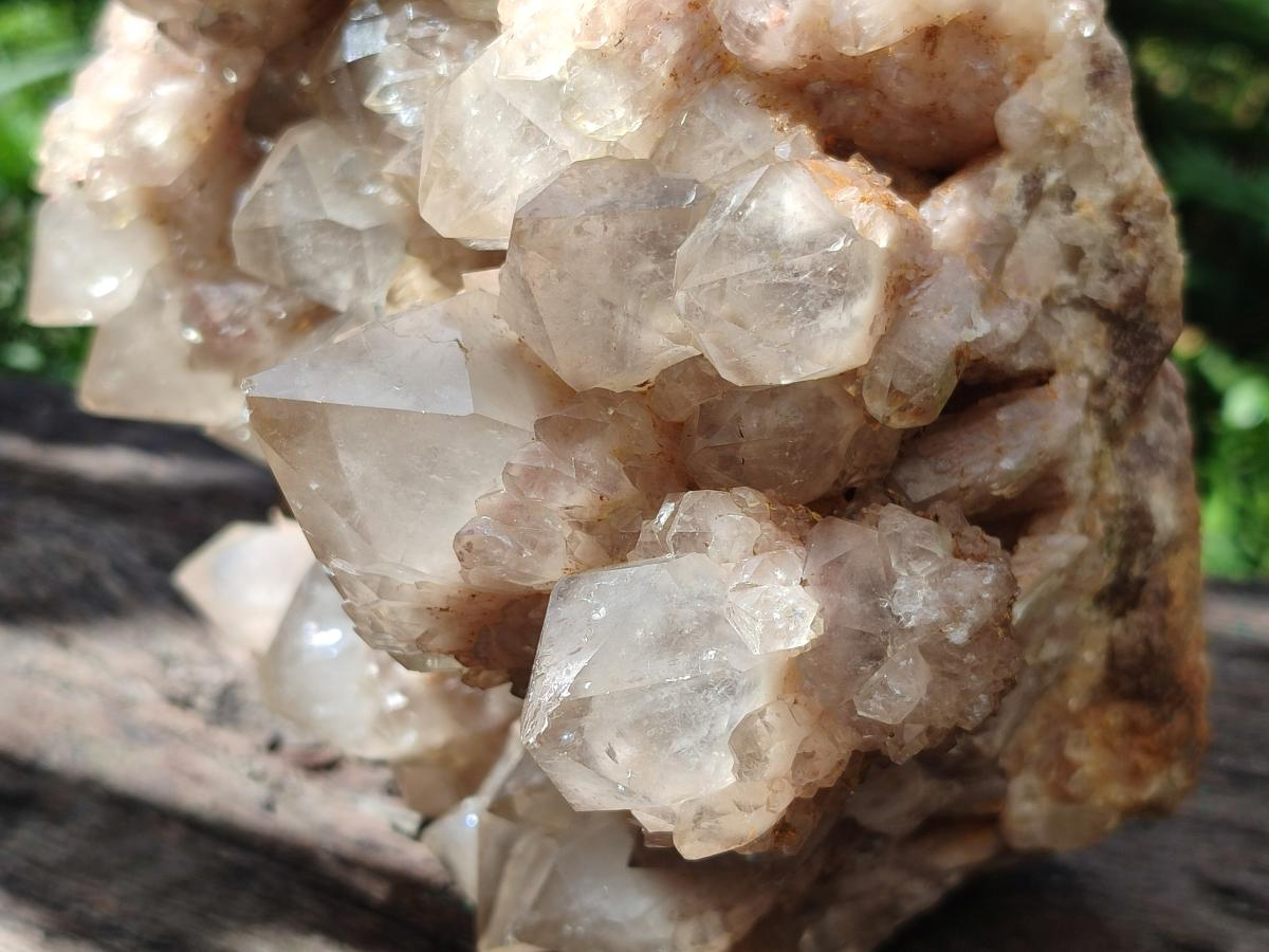 Natural Large Cascading White Phantom Smokey Quartz Cluster x 1 From Luena, Congo