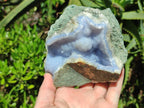 Natural Drusy Crystalline Blue Lace Agate Specimen x 1 From Nsanje, Malawi