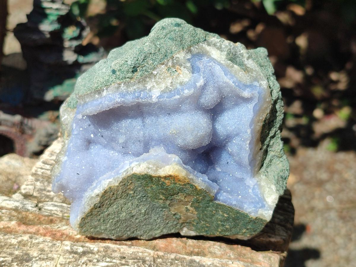 Natural Drusy Crystalline Blue Lace Agate Specimen x 1 From Nsanje, Malawi