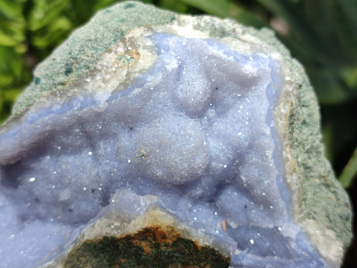 Natural Drusy Crystalline Blue Lace Agate Specimen x 1 From Nsanje, Malawi