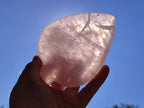 Hand Made Set of 4 Gemmy Rose Quartz Leaf Shaped Bowls x 1 From Ambatondrazaka, Madagascar