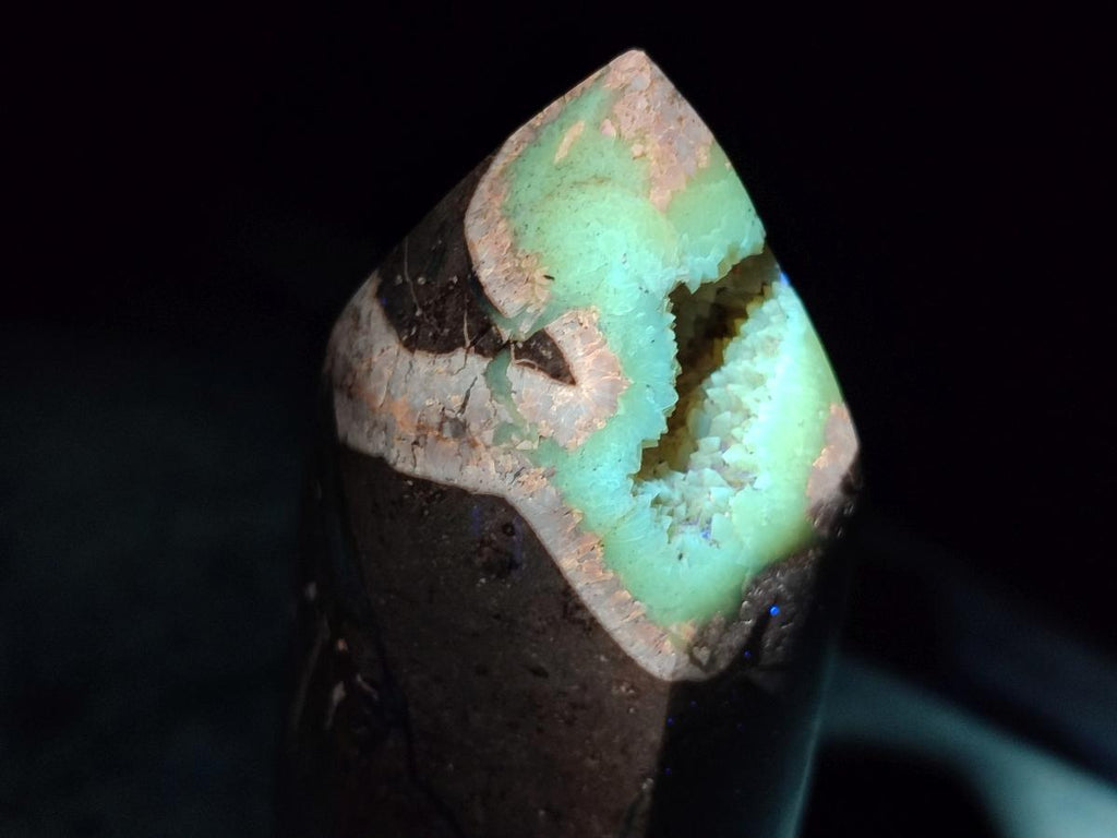 Polished Septerye Fossil Display Crystal x 1 From Mahajanga, Madagascar