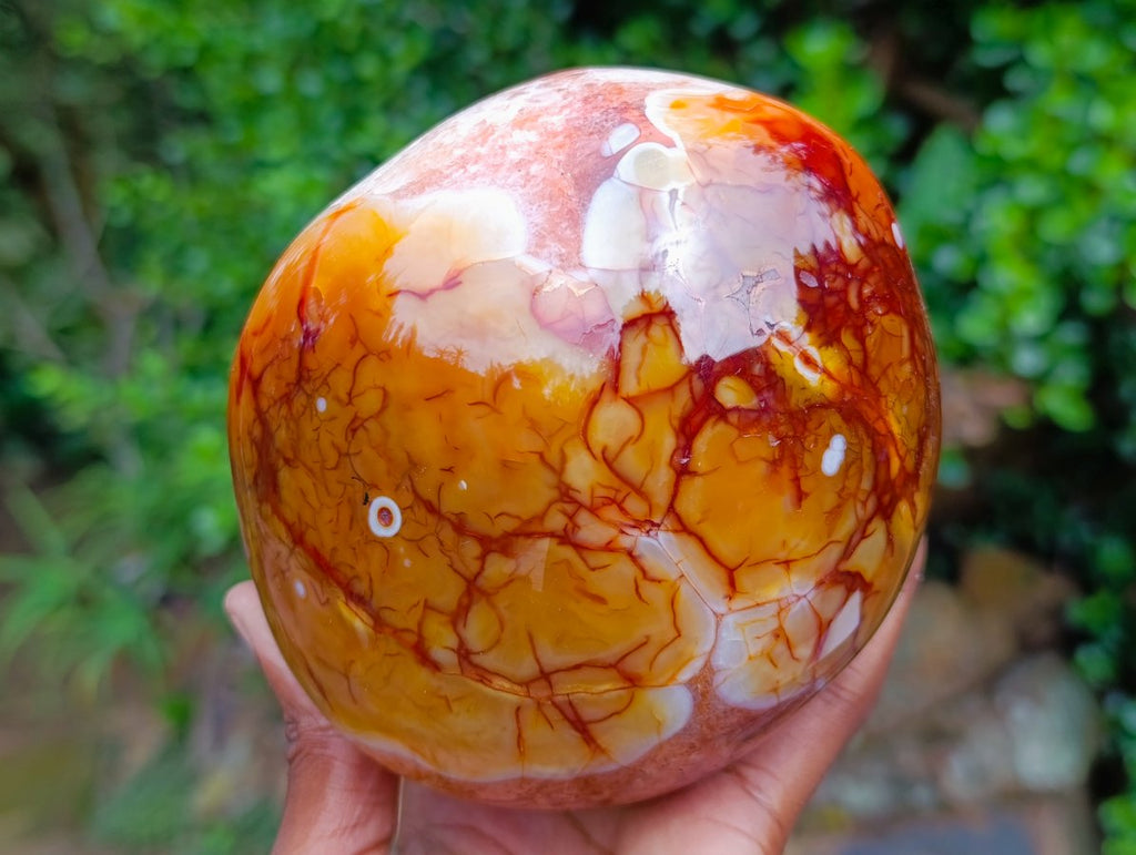 Polished Large Carnelian Standing Display Piece "The Red Eye" x 1 From Madagascar