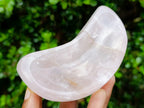 Polished Gemmy Translucent Rose Quartz Crescent Moon x 1 From Ambatondrazaka, Madagascar