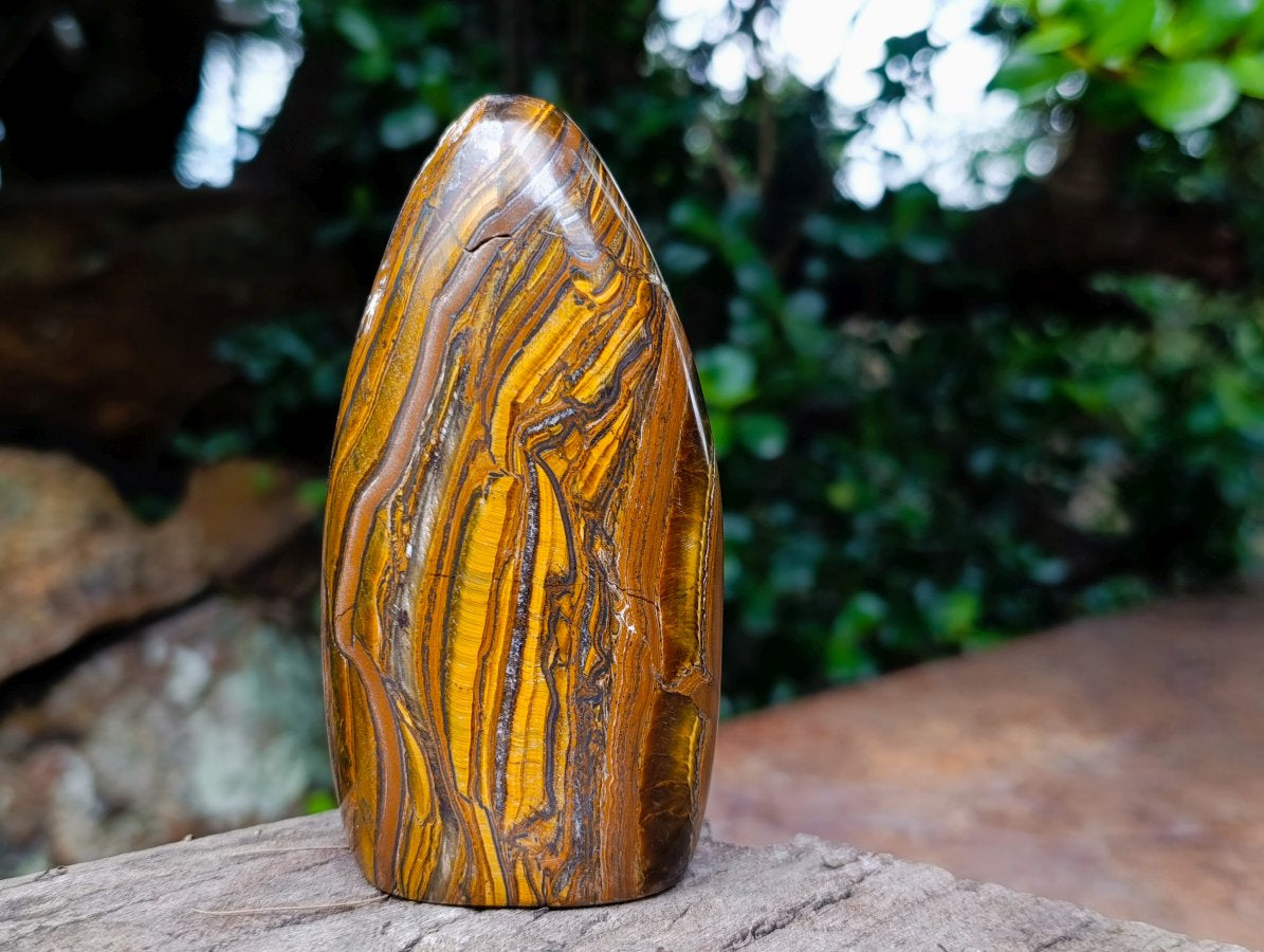 Polished Golden River Tigers Eye Standing Display Piece x 1 From South Africa
