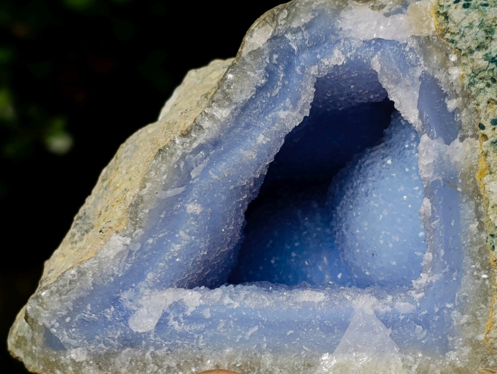 Natural Blue Lace Agate Geode Specimen x 1 From Nsanje, Malawi