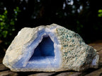 Natural Blue Lace Agate Geode Specimen x 1 From Nsanje, Malawi