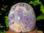 Hand Made Chevron Amethyst Skull Carving x 1 From Madagascar