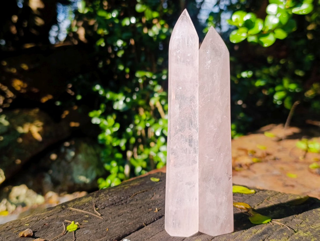 Polished Gemmy Rose Quartz Crystal Wand - Sold Per Item - From Ambatondrazaka, Madagascar
