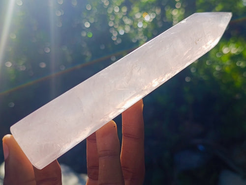 Polished Gemmy Rose Quartz Crystal Wand - Sold Per Item - From Ambatondrazaka, Madagascar
