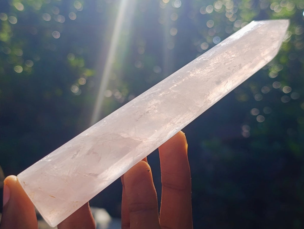 Polished Gemmy Rose Quartz Crystal Wand - Sold Per Item - From Ambatondrazaka, Madagascar