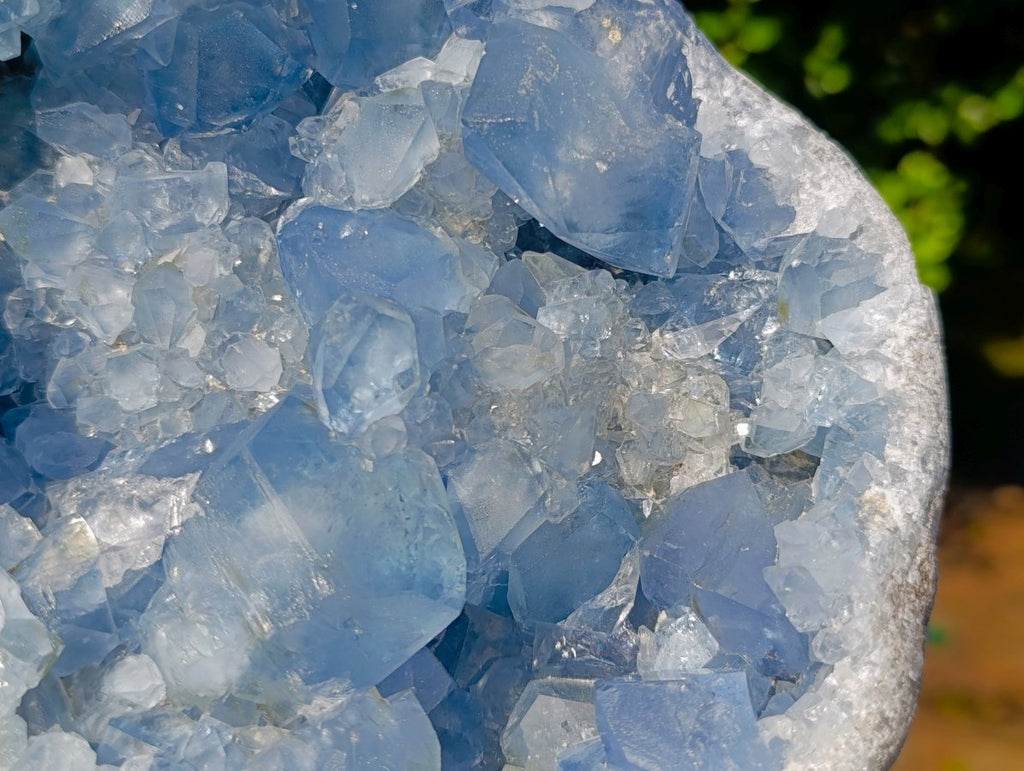 Natural Cabinet Size Blue Celestite Geode Specimen x 1 From Sakoany Madagascar