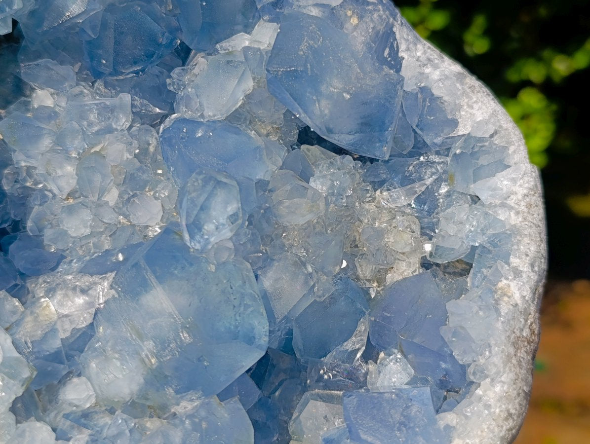 Natural Cabinet Size Blue Celestite Geode Specimen x 1 From Sakoany Madagascar