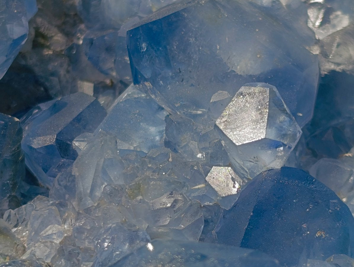 Natural Cabinet Size Blue Celestite Geode Specimen x 1 From Sakoany Madagascar