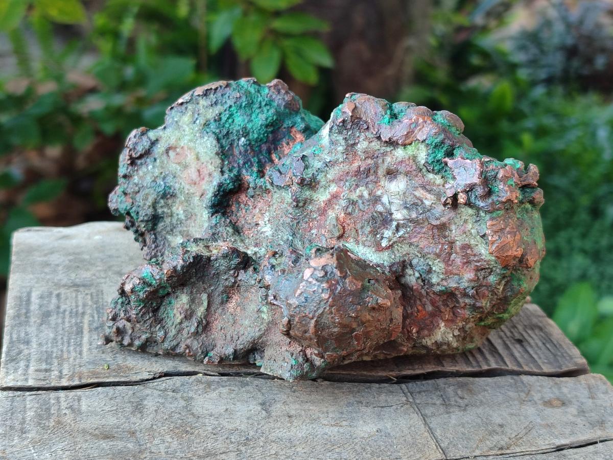 Polished One Side Native Copper Ingot Specimen x 1 From Kolwezi, Congo