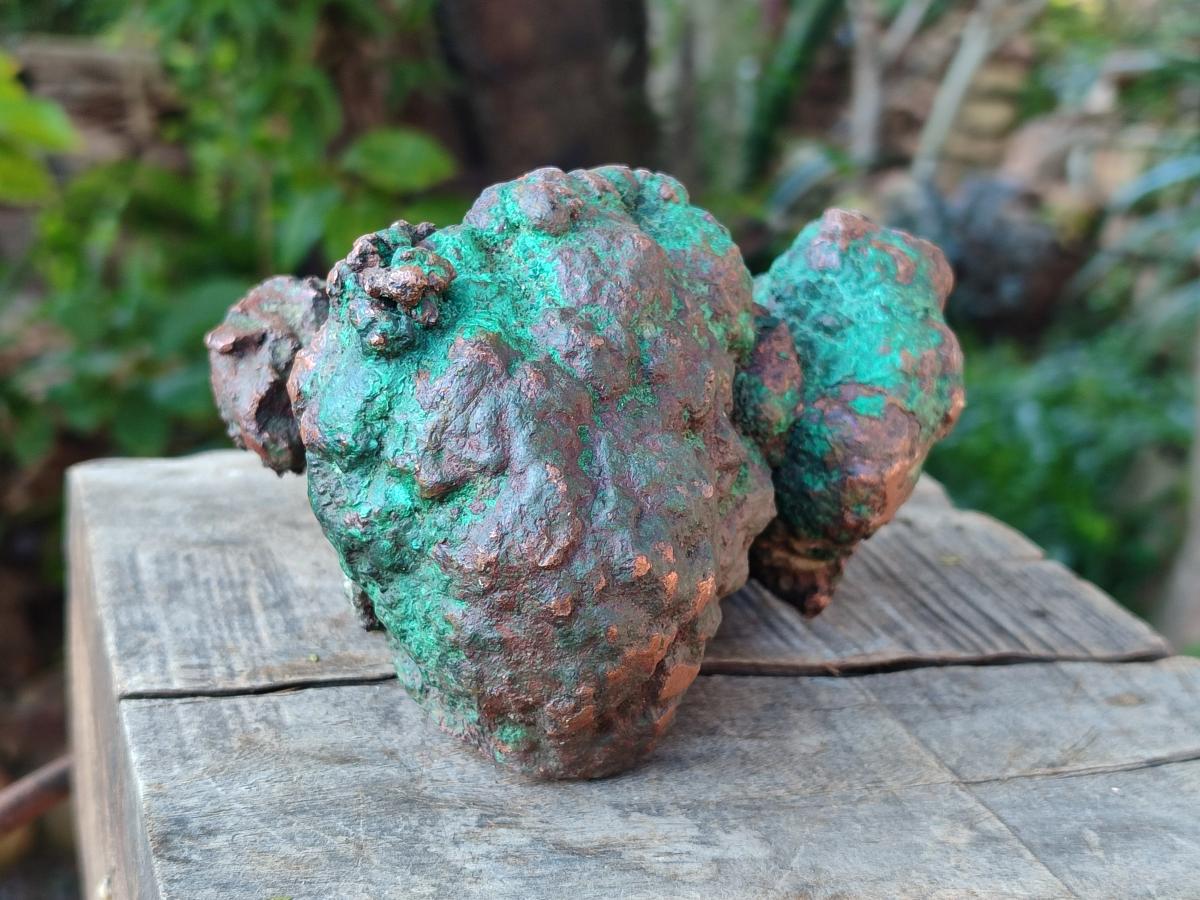Polished One Side Native Copper Ingot Specimen x 1 From Kolwezi, Congo