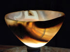 Hand Made Medium Size Turned Banded Agate Bowl x 1 From Maintirano Madagascar