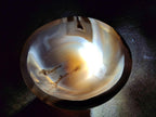 Hand Made Medium Size Turned Banded Agate Bowl x 1 From Maintirano Madagascar