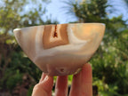 Hand Made Medium Size Turned Banded Agate Bowl x 1 From Maintirano Madagascar