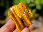 Hand Made Golden Tigers Eye Carved Elephant - Sold Per Piece - From South Africa