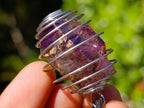 Hand Made Smokey Amethyst Crystal in Spiral Cage Necklace - Sold Per Item - From Chiredzi, Zimbabwe