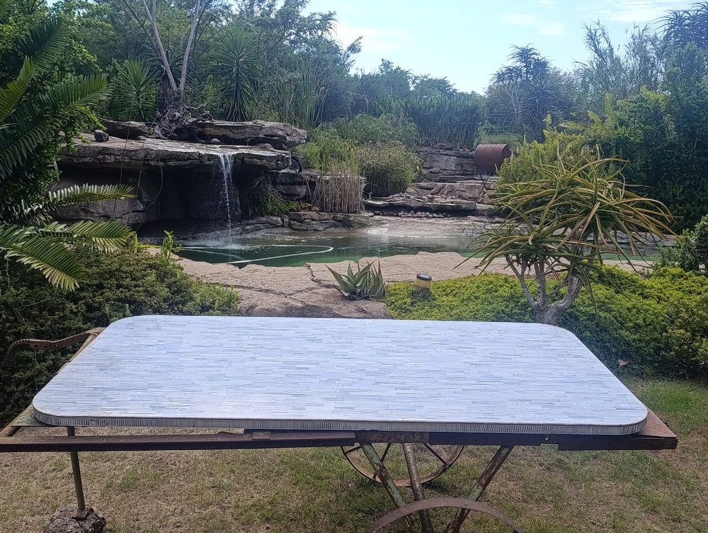 Hand Made XXX Rare Blue Lace Agate Table Top x 1 From Namibia