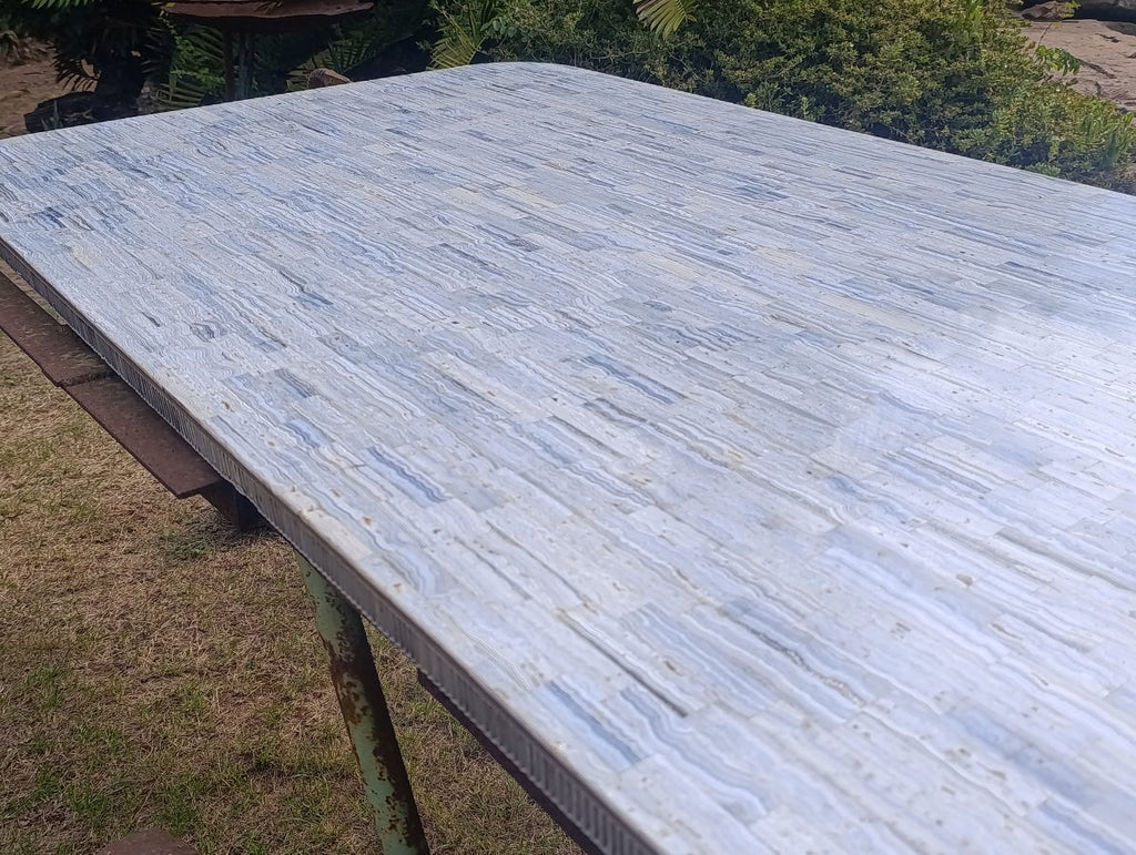 Hand Made XXX Rare Blue Lace Agate Table Top x 1 From Namibia