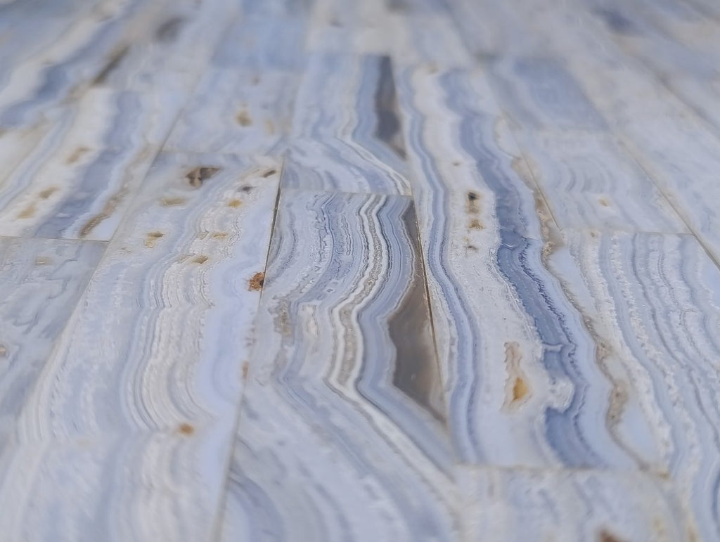 Hand Made XXX Rare Blue Lace Agate Table Top x 1 From Namibia