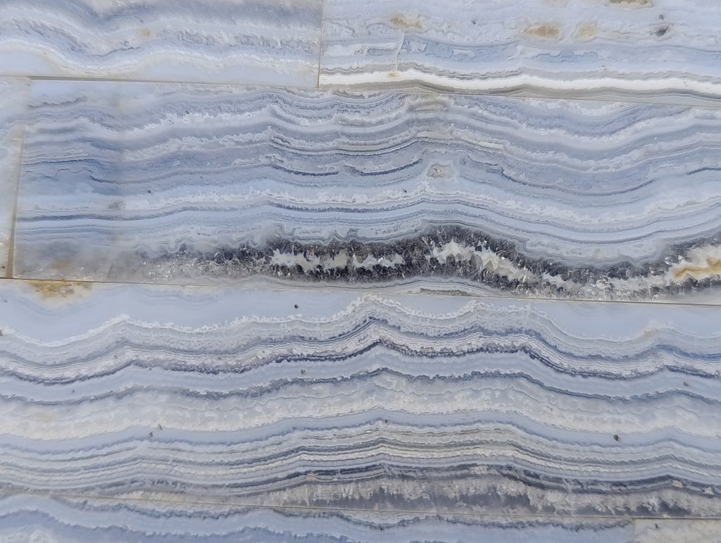 Hand Made XXX Rare Blue Lace Agate Table Top x 1 From Namibia