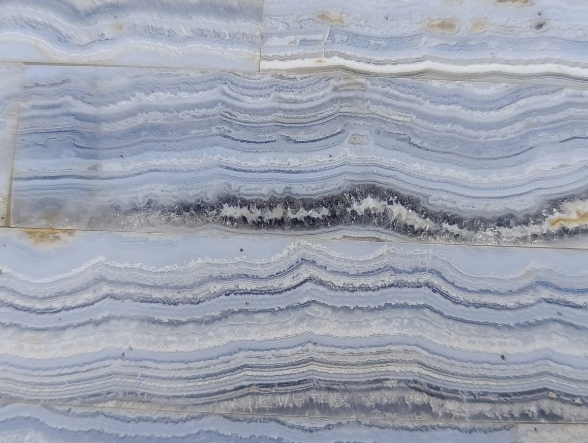 Hand Made XXX Rare Blue Lace Agate Table Top x 1 From Namibia