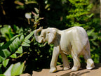 Hand Made Pair of Elephant Butter Jade Carvings x 1 From Bronkhorstspruit, South Africa