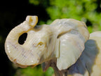 Hand Made Pair of Elephant Butter Jade Carvings x 1 From Bronkhorstspruit, South Africa