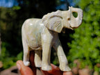 Hand Made Pair of Elephant Butter Jade Carvings x 1 From Bronkhorstspruit, South Africa