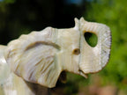Hand Made Pair of Elephant Butter Jade Carvings x 1 From Bronkhorstspruit, South Africa