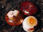 Polished Trio of Carnelian Gemstone Galets x 1 From Madagascar