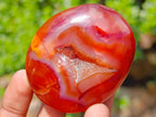 Polished Trio of Carnelian Gemstone Galets x 1 From Madagascar