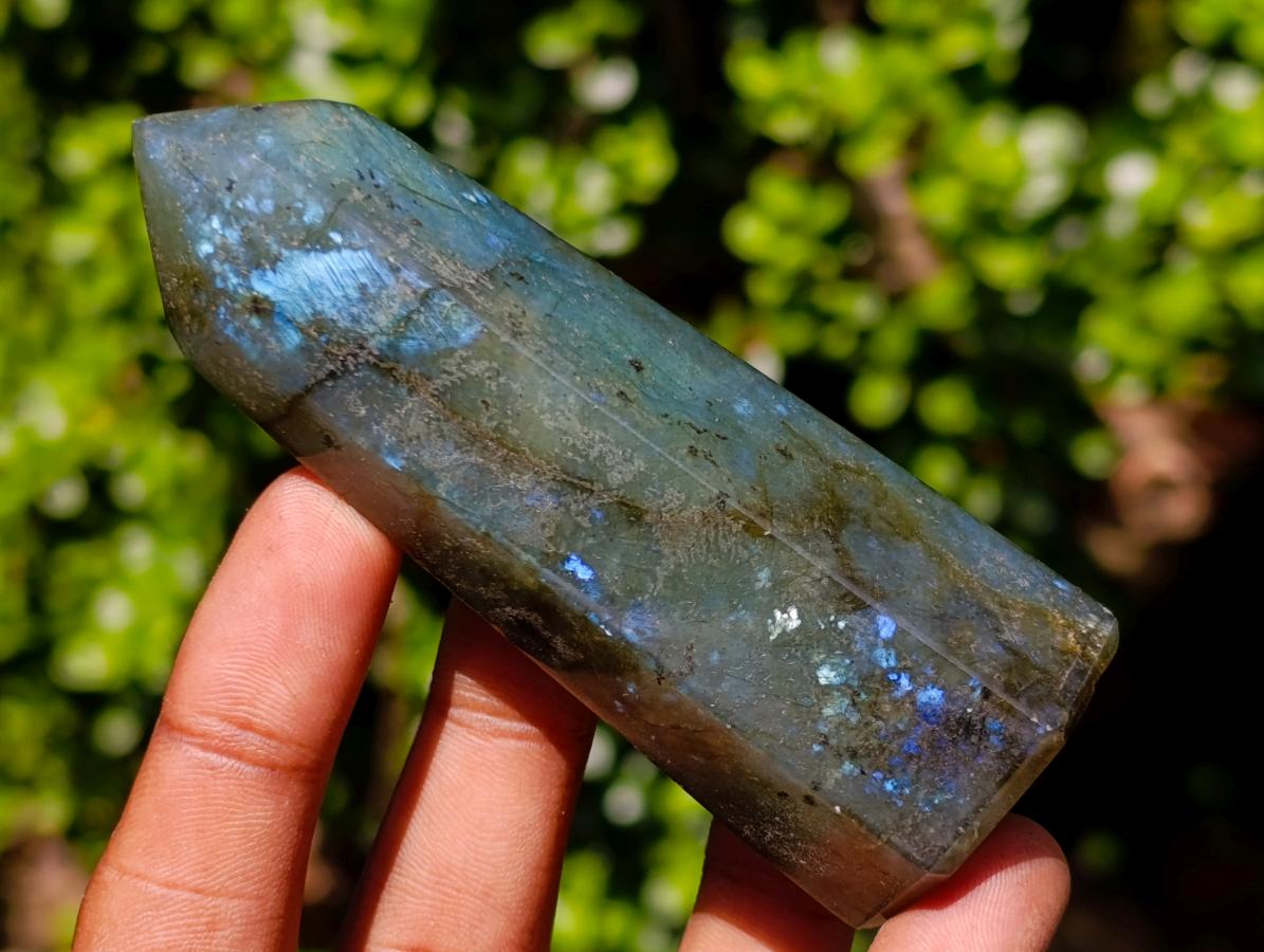 Polished Pair of Labradorite Display Crystals x 1 From Tulear, Madagascar