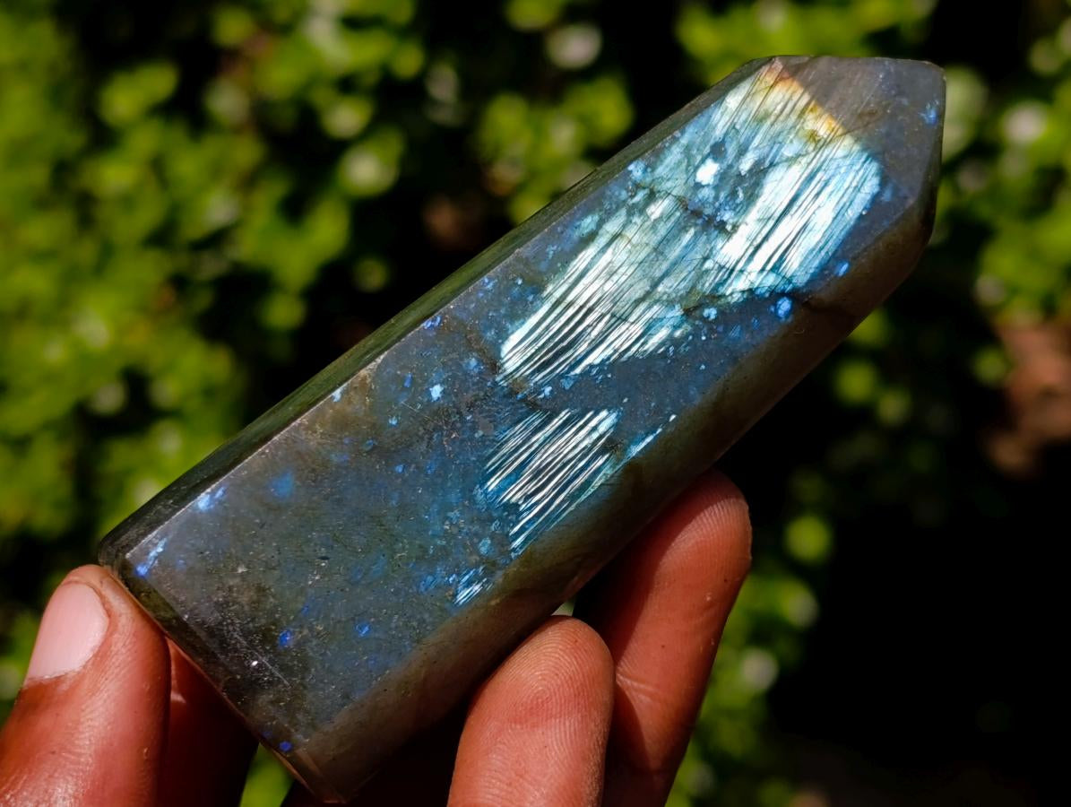 Polished Pair of Labradorite Display Crystals x 1 From Tulear, Madagascar