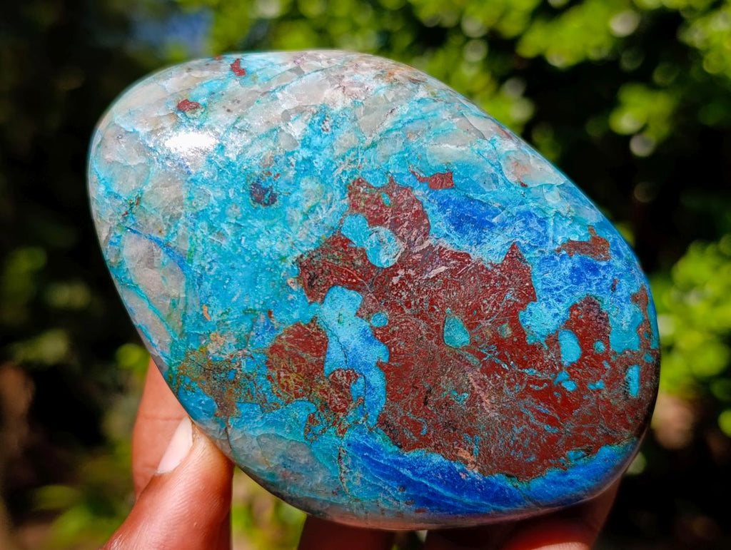 Polished Shattuckite, Azurite, Copper and Chrysocolla Free Form x 1 From Kaokoveld, Namibia