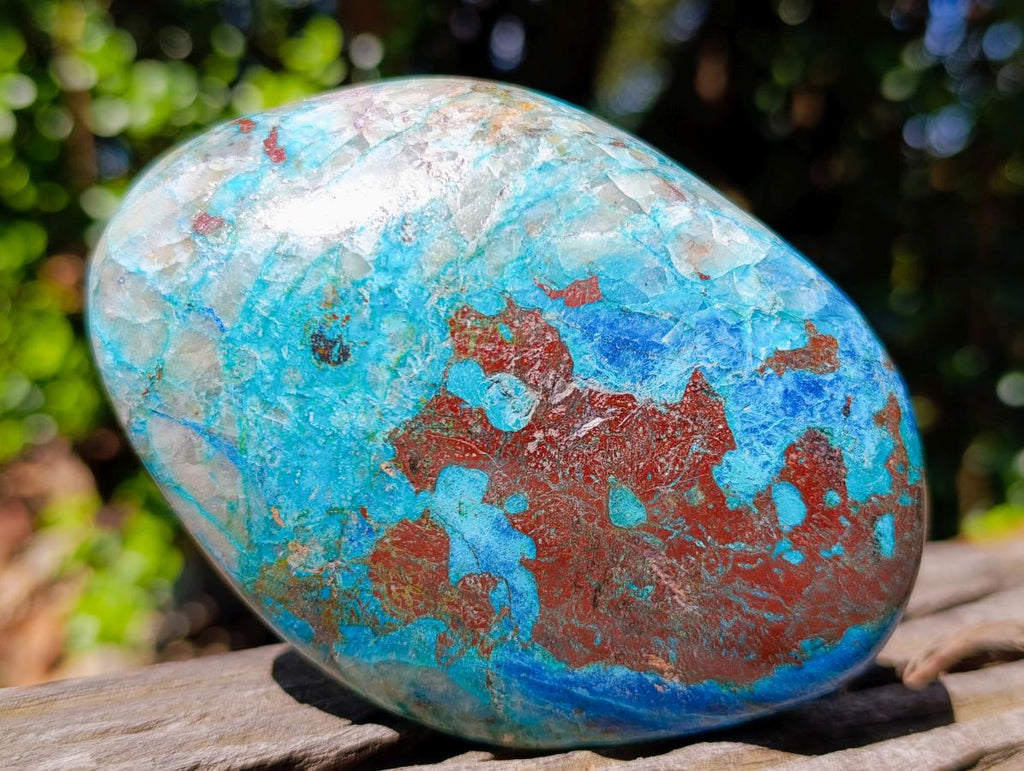 Polished Shattuckite, Azurite, Copper and Chrysocolla Free Form x 1 From Kaokoveld, Namibia