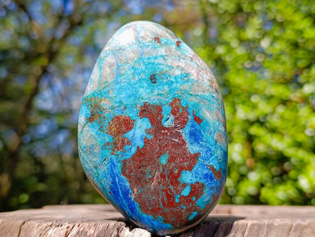 Polished Shattuckite, Azurite, Copper and Chrysocolla Free Form x 1 From Kaokoveld, Namibia